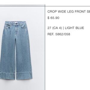 Zara wide leg jeans